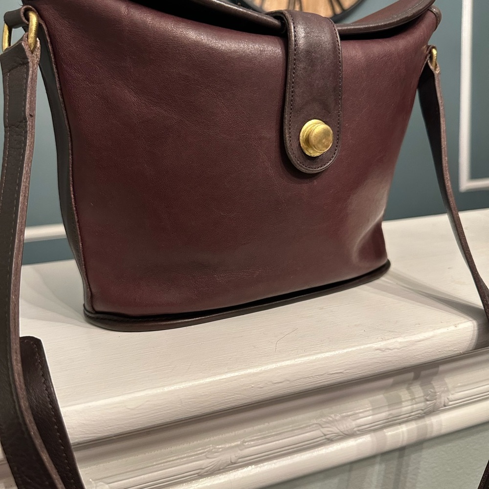 Rare! BURGANDY vintage coach binocular bag!